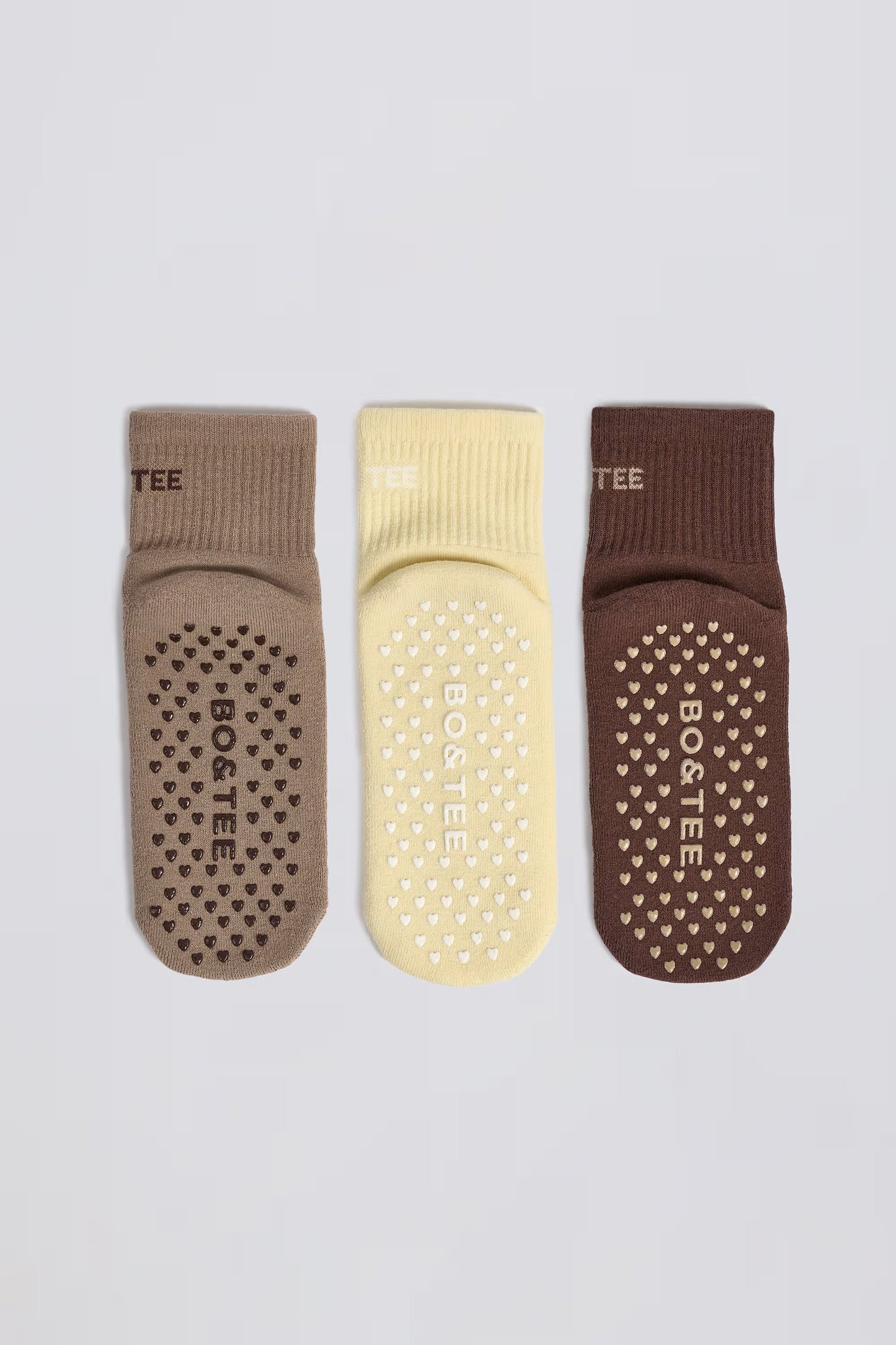 Pilates Sock Bundle in Mocha Multi