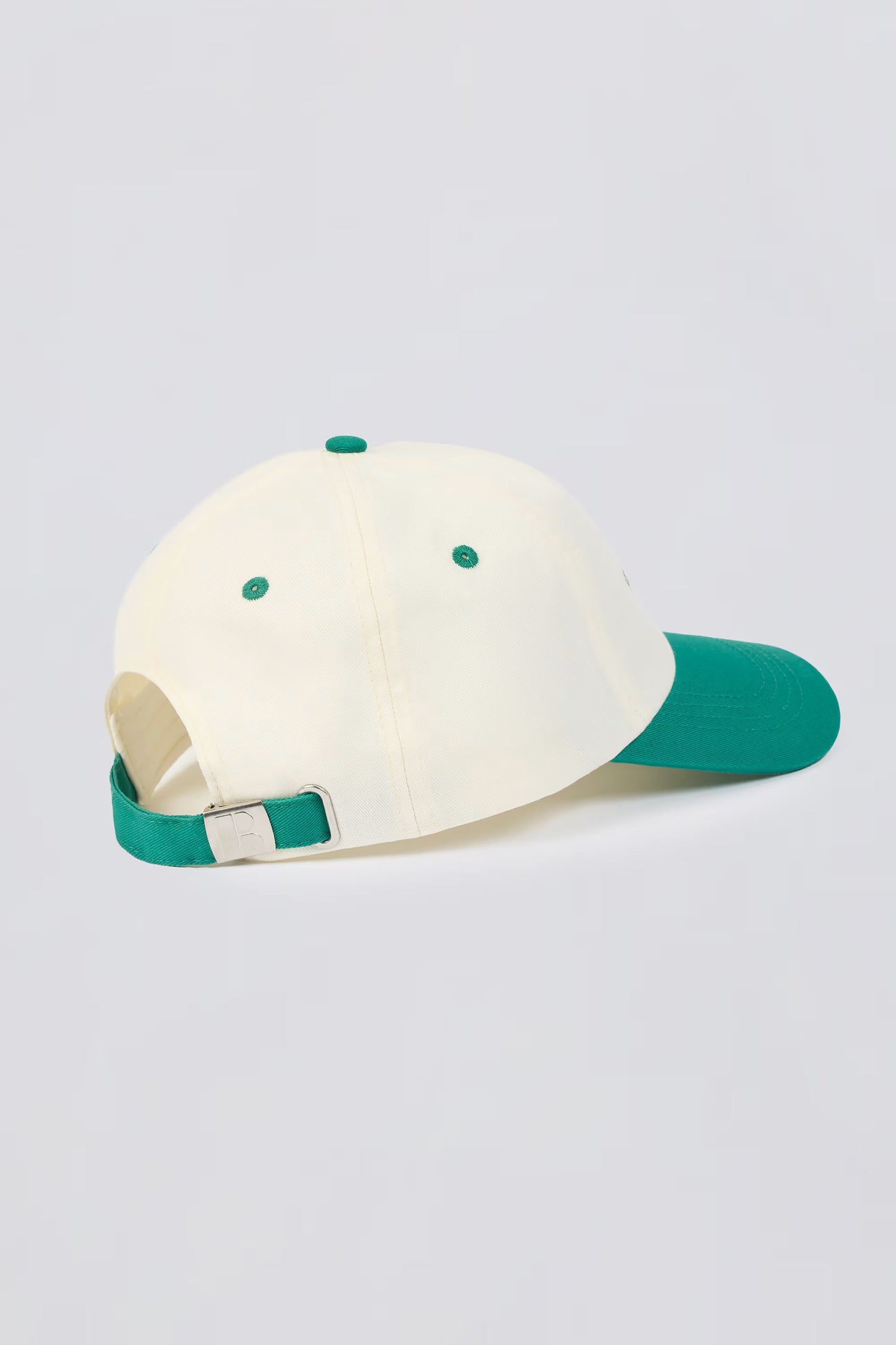 Baseball Cap in White Varsity Green