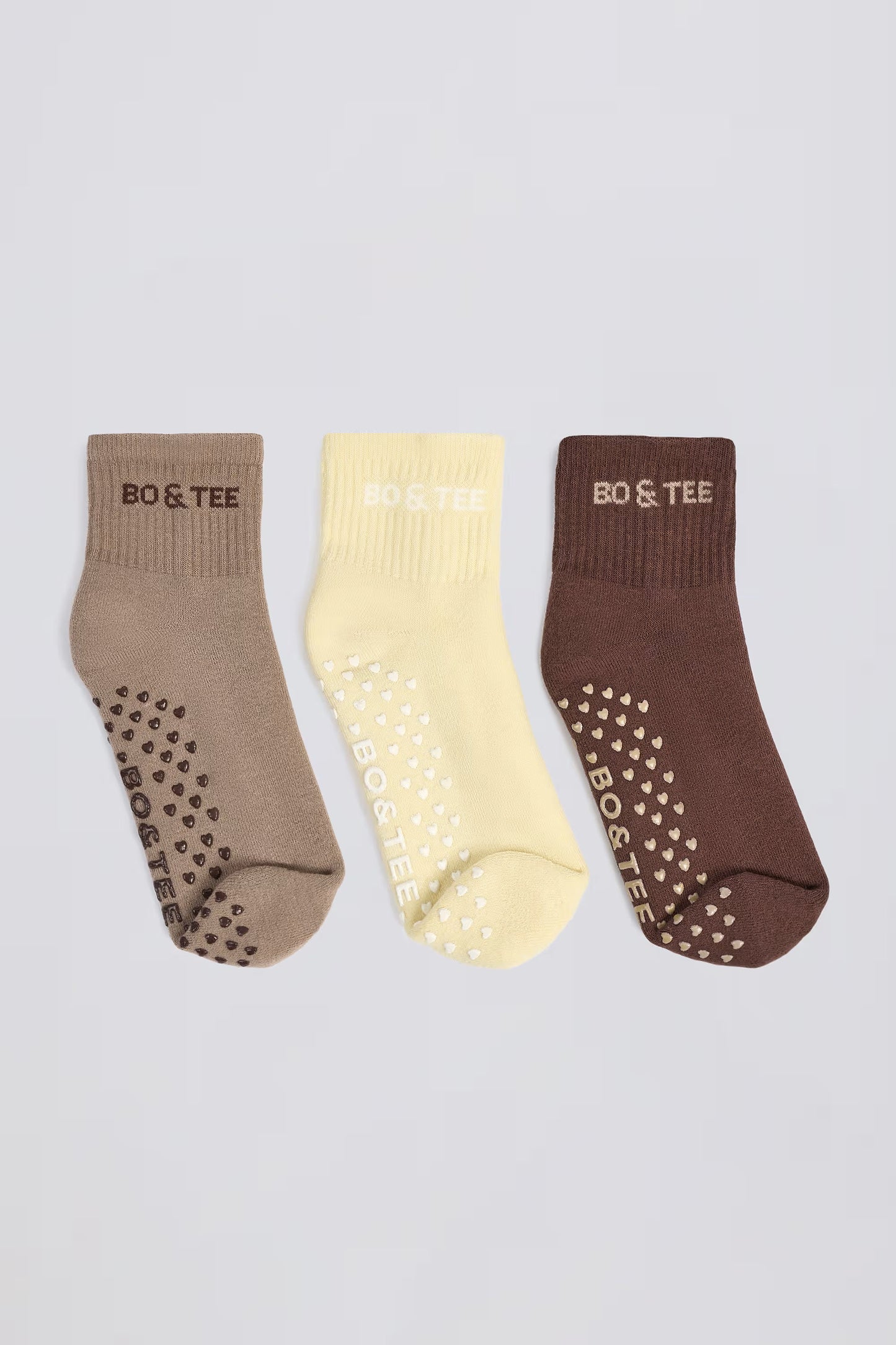 Pilates Sock Bundle in Mocha Multi